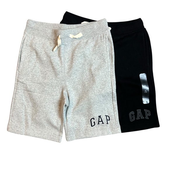 GAP Other - Gap Kids Logo Boys Shorts Set of 2 Black Heather Grey Size XL (12) NWT